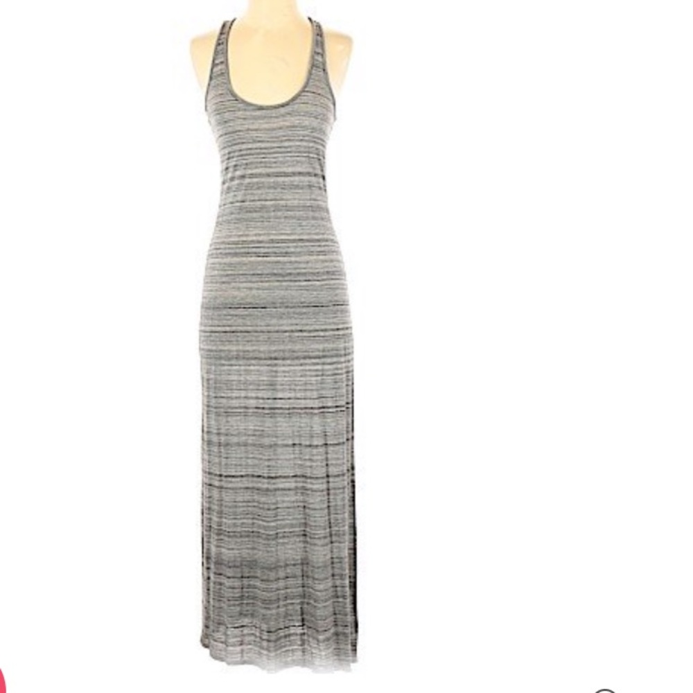 Vince gray striped maxi dress